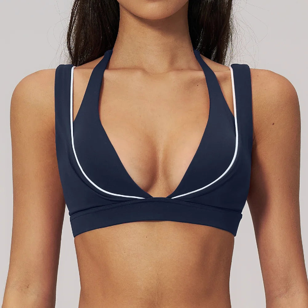 Summer Sexy Gym Top Women's Sports Bra Breathable Sports Underwear Running Shockproof Yoga Bra Female Fitness Bra Workout Top