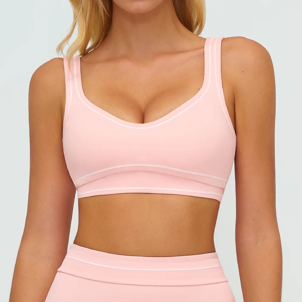 Yoga Bra Women's Shockproof Sports Bra Summer Top Push Up Fitness Underwear Female Sport Tops Breathable Running Vest Bralette