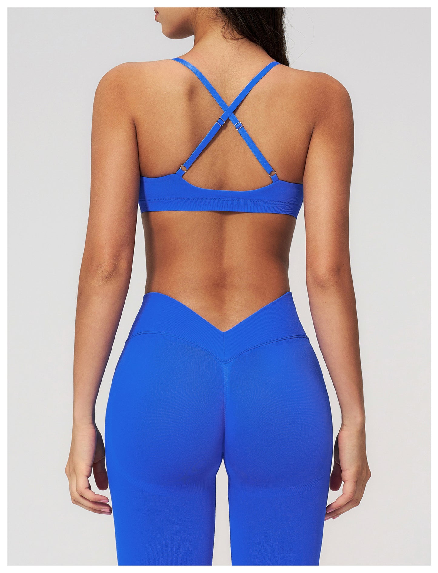 Summer Seamless Yoga Bra Women Fitness Workout Top Cross Back Strap Sports Underwear Female Breathable Running Cycling Gym Top