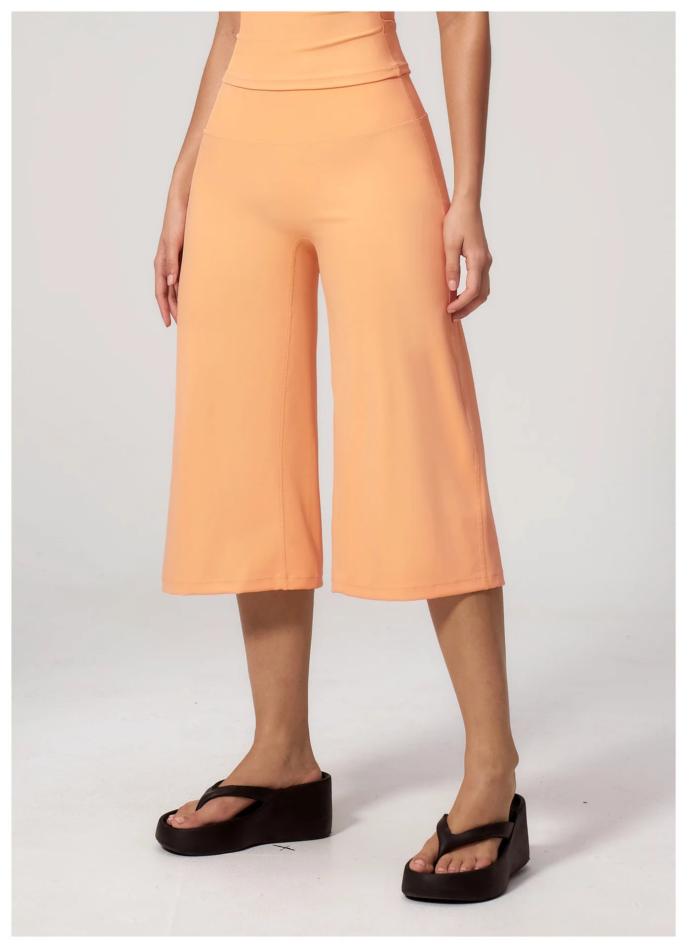 Summer Sports Pants Women Capri Pants Wide Leg Yoga Cropped High Waist Workout Seven Pant Female Running Legging Fitness Shorts