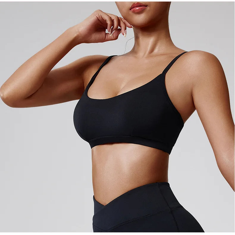 Women's Sports Bra Sexy Beautiful Back Breathable Bra Top Push Up Fitness Bra Yoga Gym Workout Bra Fitness Top Sports