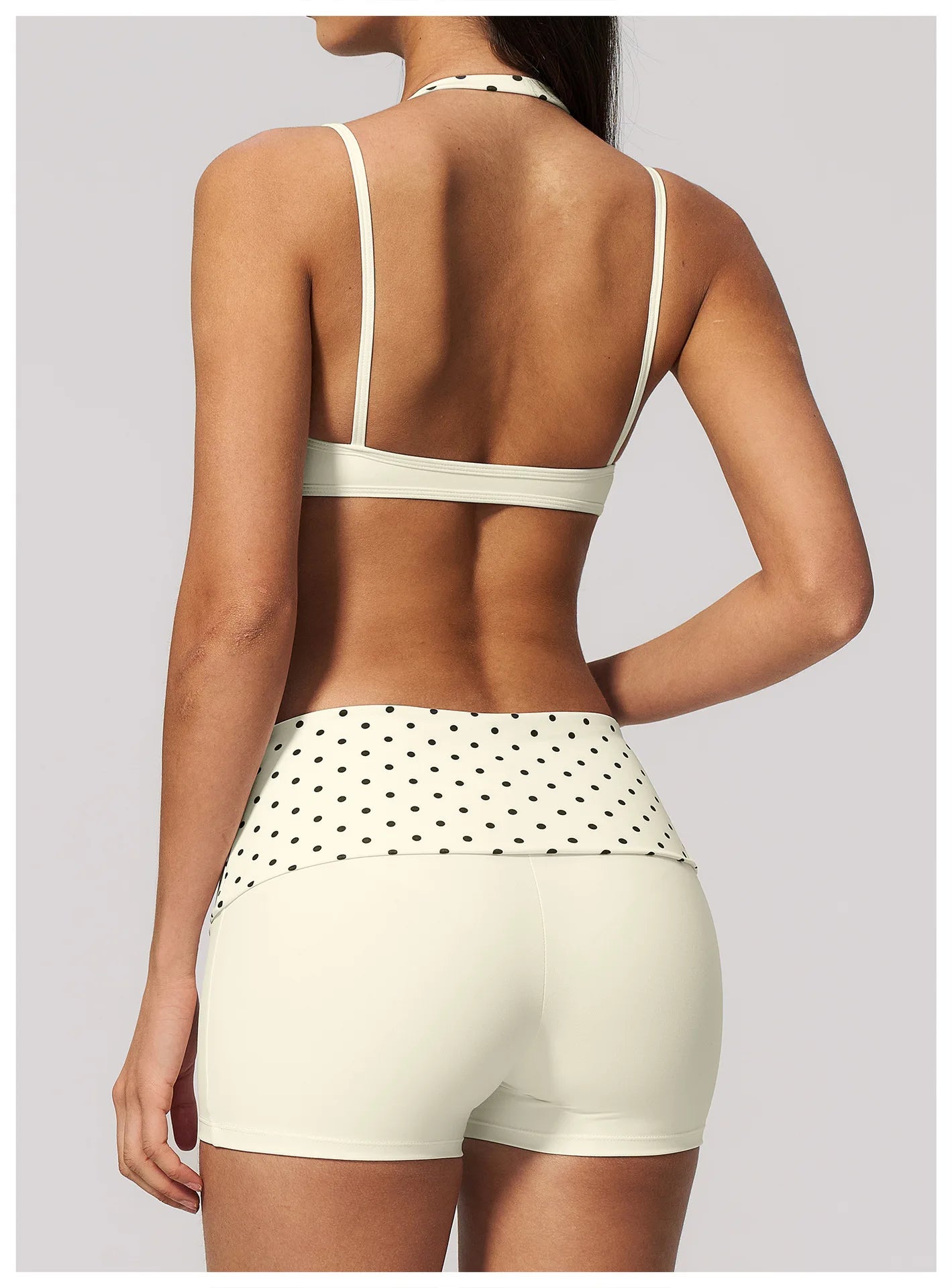 Women's Striped Yoga Bra Breathable Sports Underwear Shockproof Workout Top Sexy Polka Dot Bra Beautiful Back Sports Yoga Top
