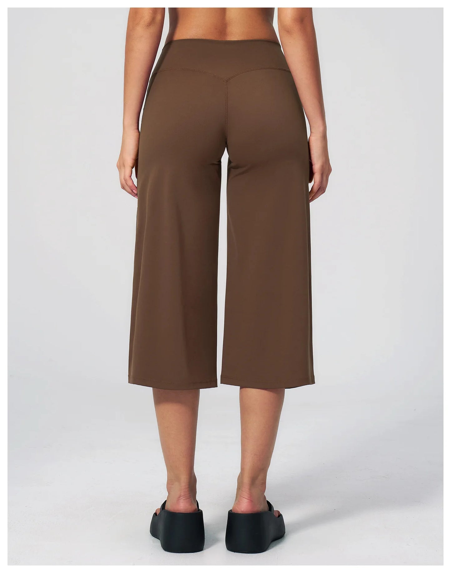 Summer Sports Pants Women Capri Pants Wide Leg Yoga Cropped High Waist Workout Seven Pant Female Running Legging Fitness Shorts