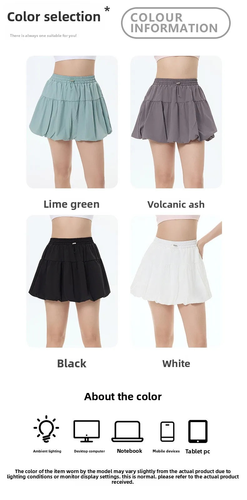 Women Yoga Puff Skirt Women Tennis Pleated Skirt with Inner Lining High Waist Double Layer Design Sport Sexy Fitness Yoga Shorts