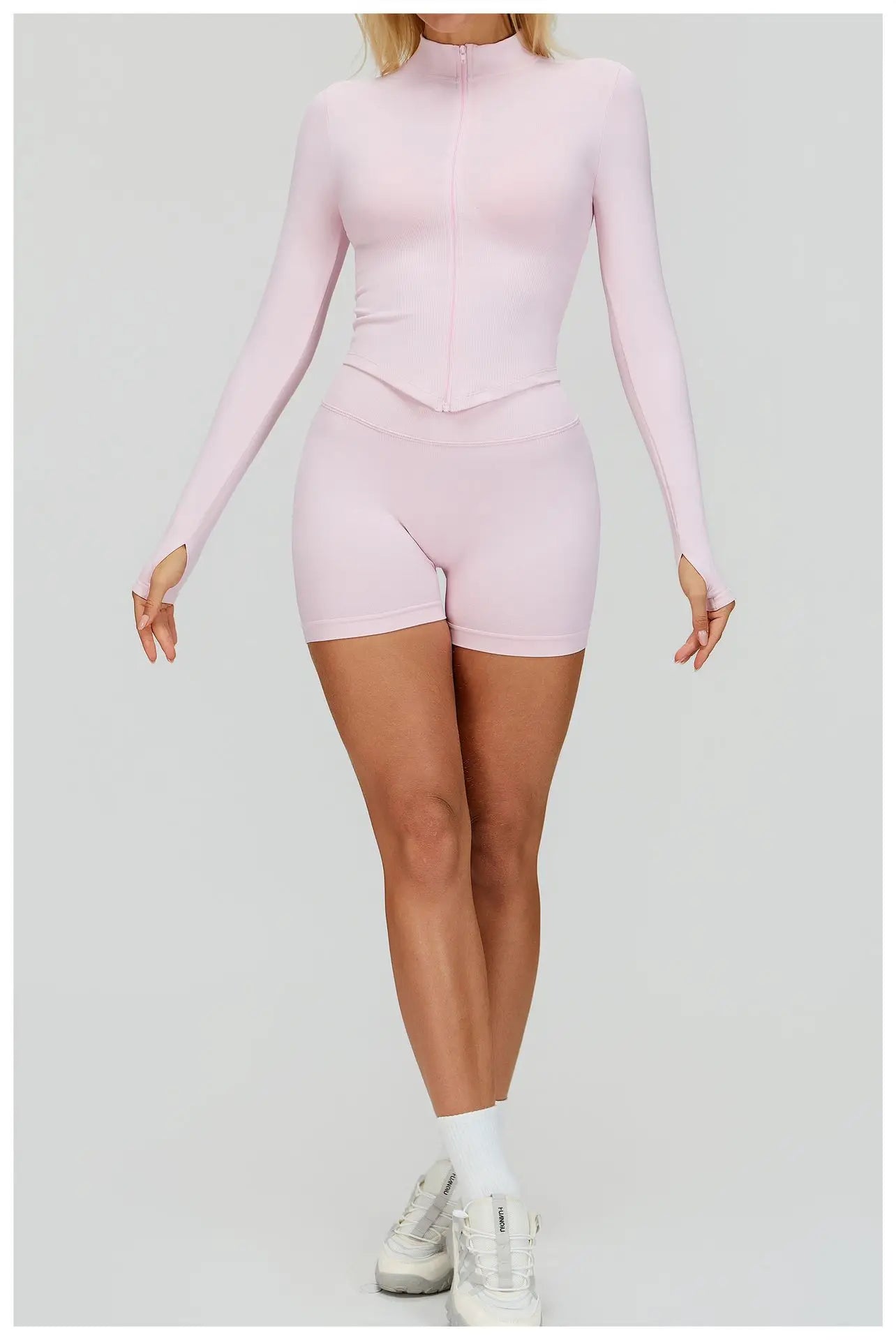 Outdoor Sports Long Sleeved Women's Slim Yoga Quick Dry Tight Fitting Quick Drying Stand Up Collar Jacket Running Fitness Jacket