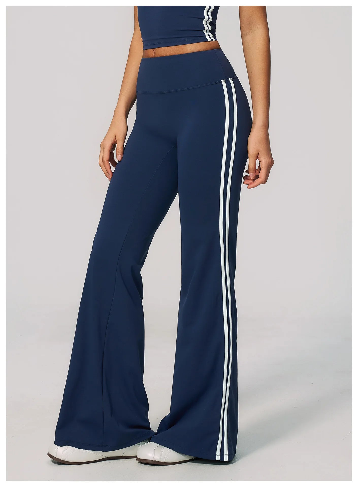 Summer Yoga Pants Women's High Waist Push Up Flared Pants Fitness Wide-Leg Pants Athletic Wear Running Workout Flared Trousers