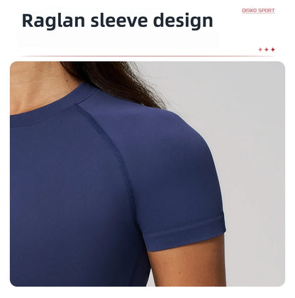 Yoga Shirts Women Seamless Fitness Short Sleeve Top Gym Workout Yoga T-Shirts Quick Dry Breathable Cycling Running Sport Tee Top