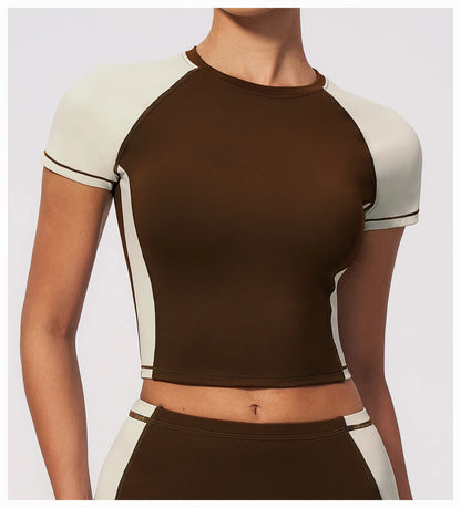 Summer Yoga Top Women Breathable Yoga Shirts Fitness Sports T-Shirts Gym Crop Top Light Weight Yoga Shirt Fitness Activewear