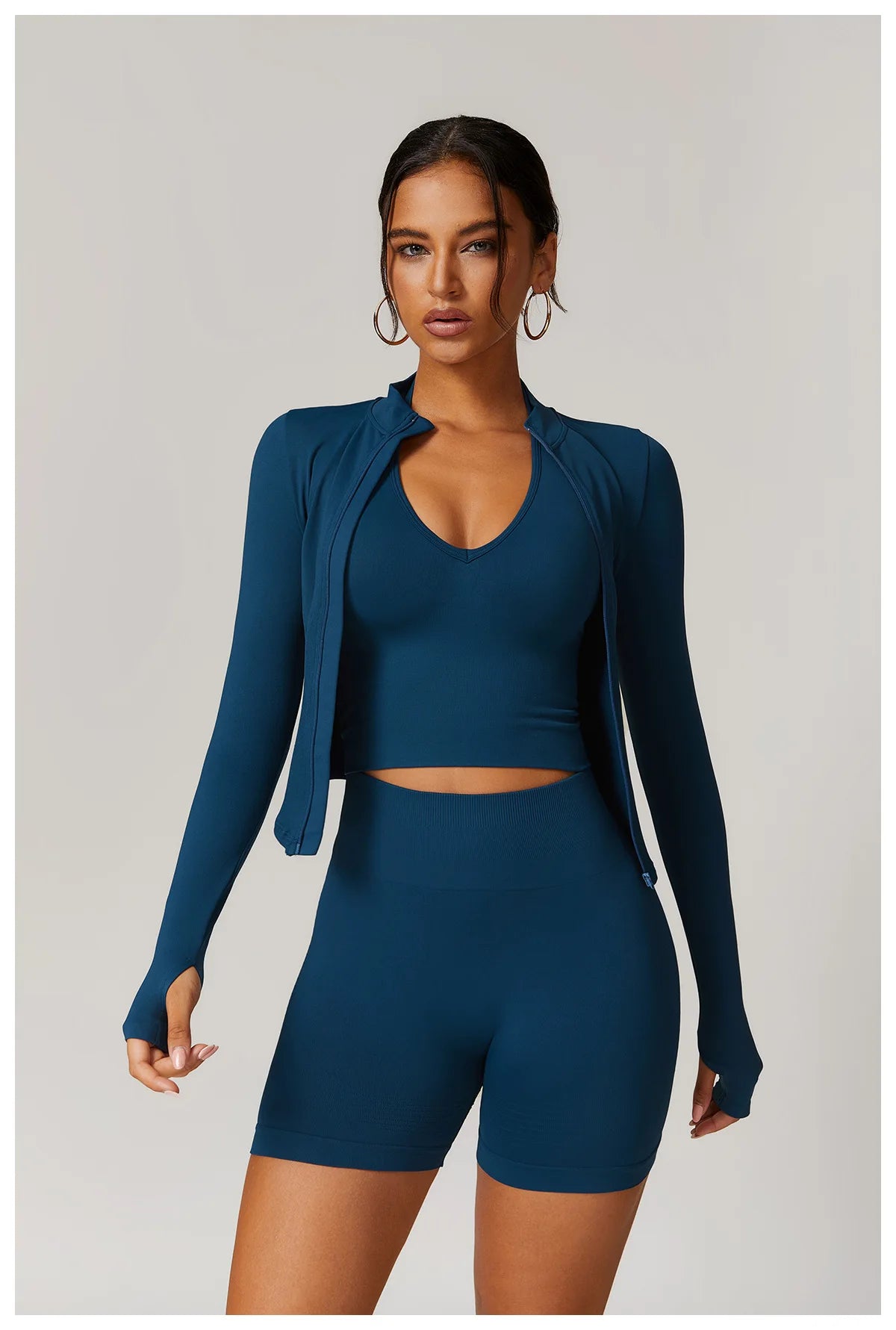 New Zipper Sports Top Women Gym Long Sleeve for Fitness Seamless Coat  Clothing Running Workout Tights Gym Tops Yoga Shirts