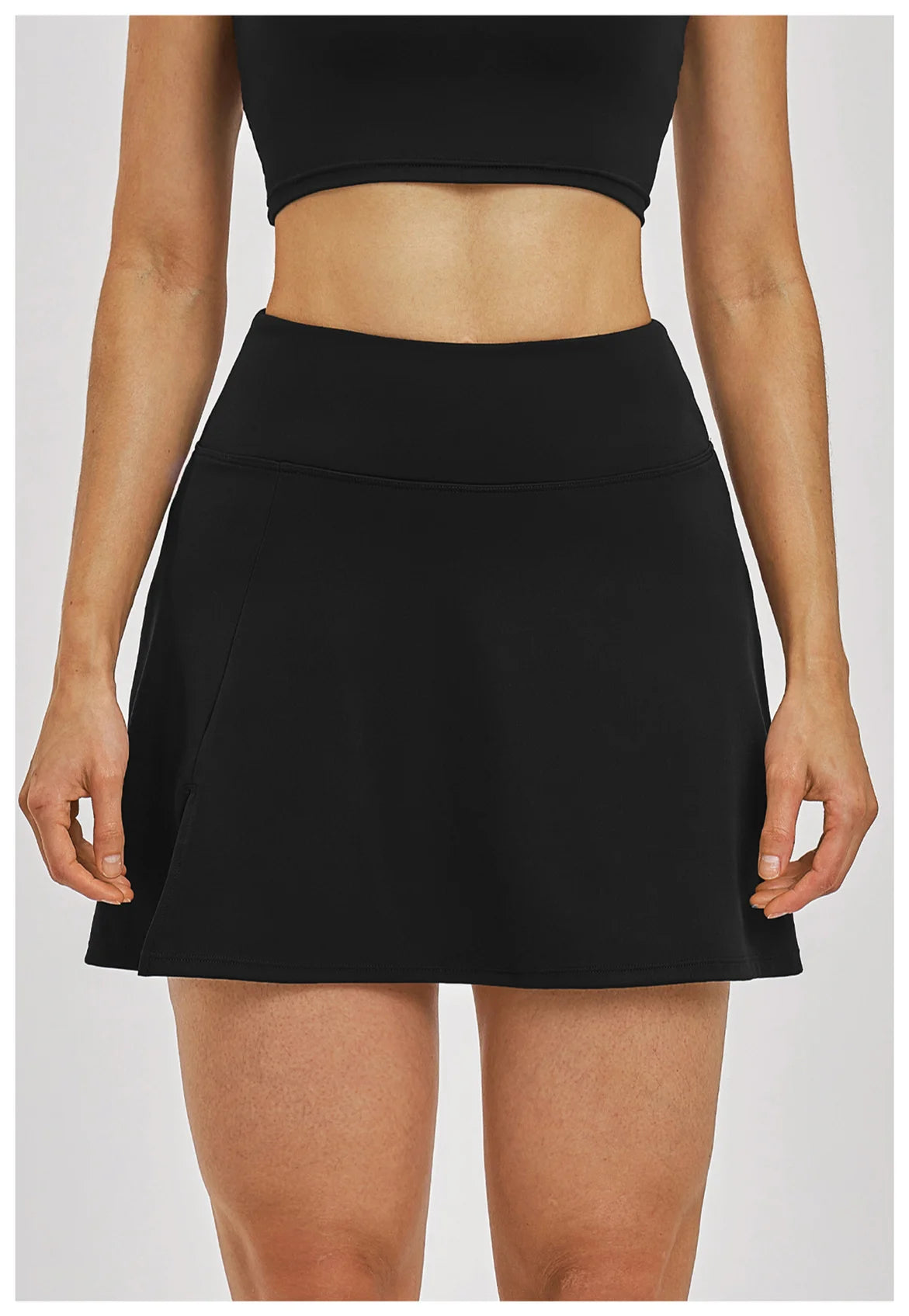 Outdoor Sports Yoga Skirt  Yoga Quick Drying A-line Skirt Women's Badminton Tennis Skirt Summer Cool and Anti Glare Lined Shorts
