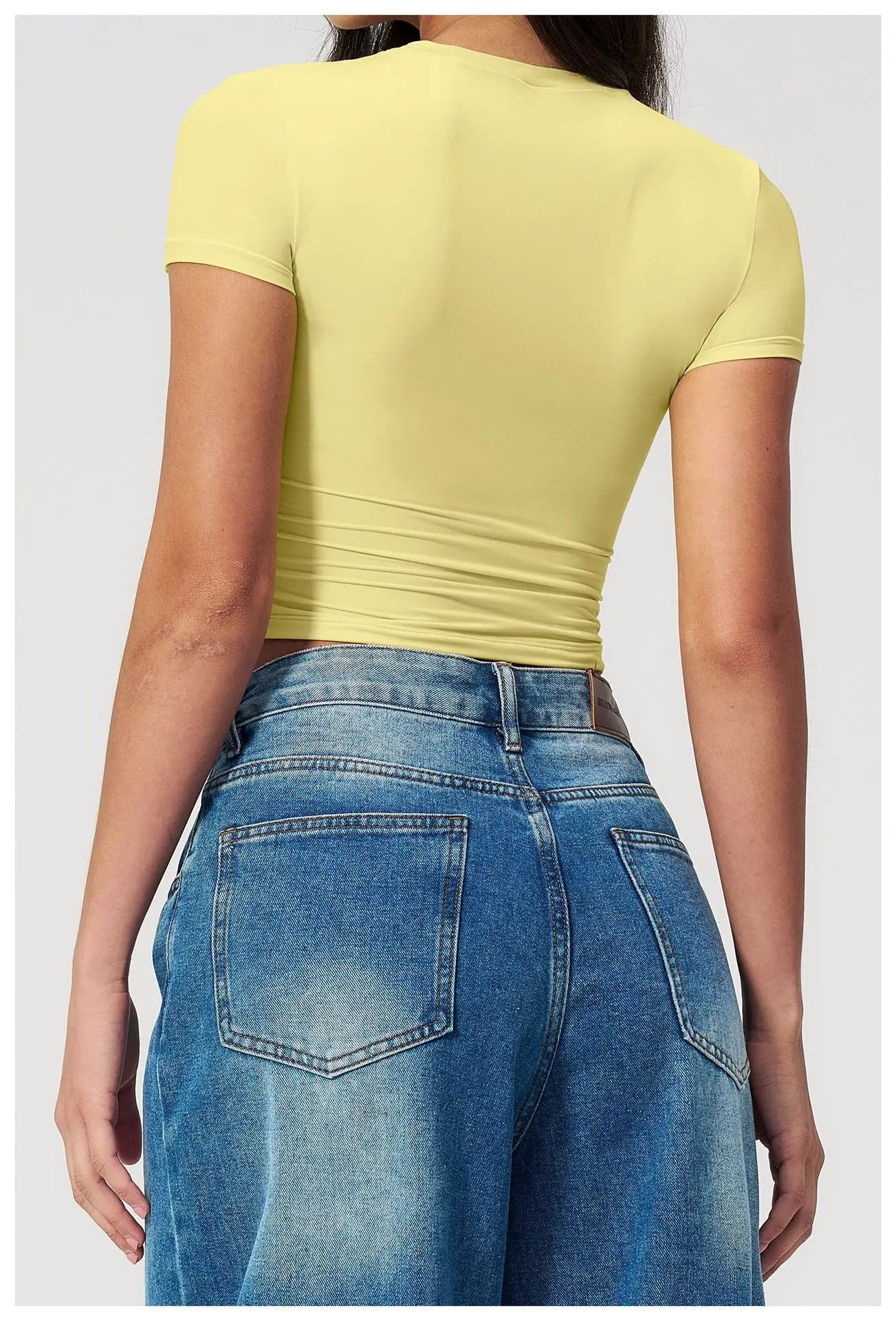 Summer Gym Crop Tops Women Yoga T-shirts Fitness Short Sleeved Workout Shirts Gym Sports Shirts Female Running Active Yoga Wea