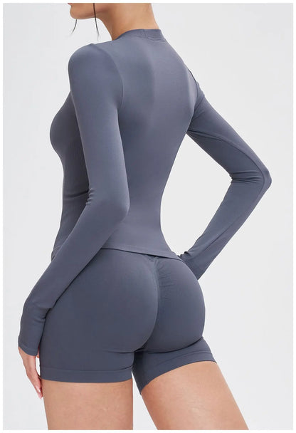 Seamless Women Yoga Top Sport Long Sleeves Breathable Fitness Clothes Short Sleeve Yoga Shirt Gym Top Running Active Wear Sports