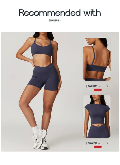 Yoga Shorts Women Fitness Shorts Running Cycling Shorts Quick Drying Sports Leggings High Waist Summer Workout Gym Push-up Short