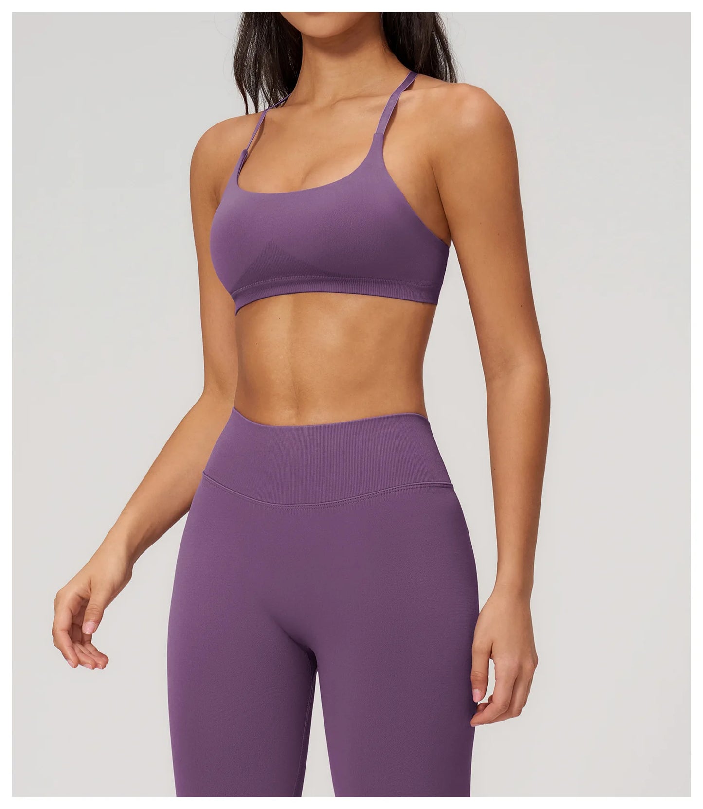 Summer Seamless Yoga Bra Women Fitness Workout Top Cross Back Strap Sports Underwear Female Breathable Running Cycling Gym Top