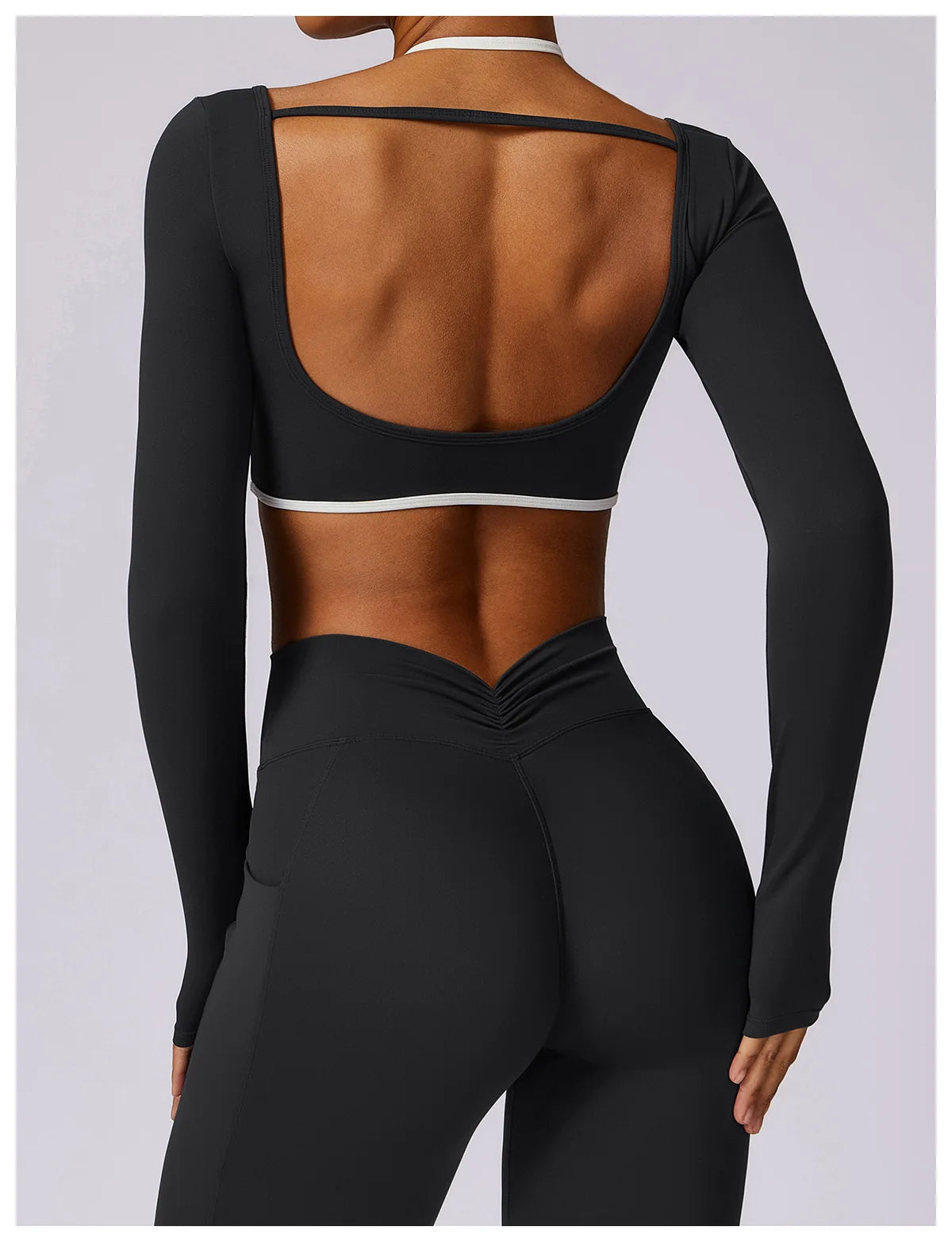 Women's Solid Sport Shirts High Elastic Gym Yoga Top Breathable Long Sleeve Yoga Top Slim Fitness Sports Dry Sportswear Yoga Top