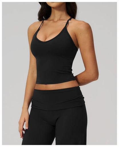 Summer Yoga Vest Women Workout Top Quick-Dry Crop Top Shockproof Gym Vest Female Running Tight Top Beautiful back Sports Tops