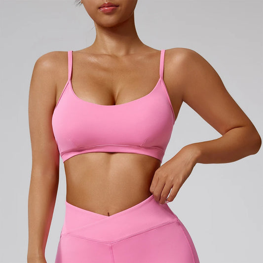 Women's Sports Bra Sexy Beautiful Back Breathable Bra Top Push Up Fitness Bra Yoga Gym Workout Bra Fitness Top Sports