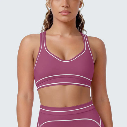 Sports Tank Top Women Sexy Fitness Bra Tights Backless Gym Clothe Underwear Yoga Bras High Running Training Shockproof Chest Pad