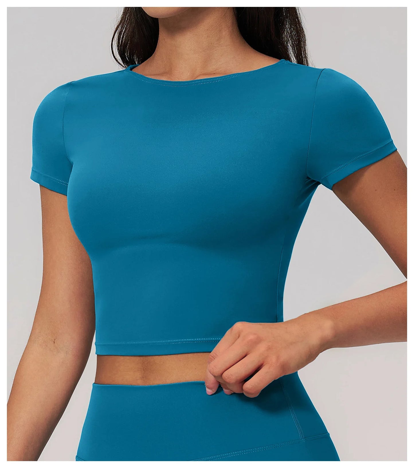 Women Yoga Shirts Fitness T-Shirt Sports Short Sleeve Gym Clothes Female Workout Short Sleeve Sports Shirts Running Active Wear