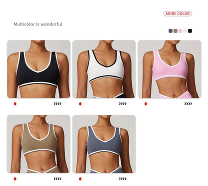 New Women Sports Bra Back High Impact Workout Sport Top Crop Fitness Wear For Yoga Gym Brassiere Sportswear Gym Push Up Bra