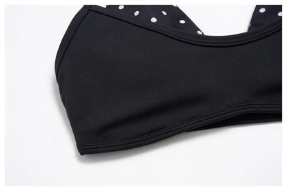 Women's Striped Yoga Bra Breathable Sports Underwear Shockproof Workout Top Sexy Polka Dot Bra Beautiful Back Sports Yoga Top