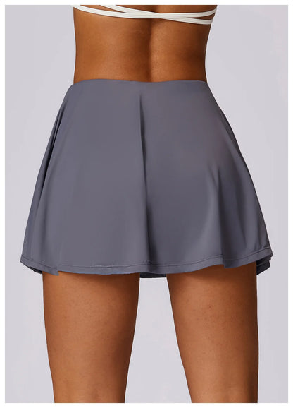 New Gym Yoga High Waist Yoga Skirt Tennis Sports Fitness Push Up Quick Drying Sun Protection Skirt UV Protection