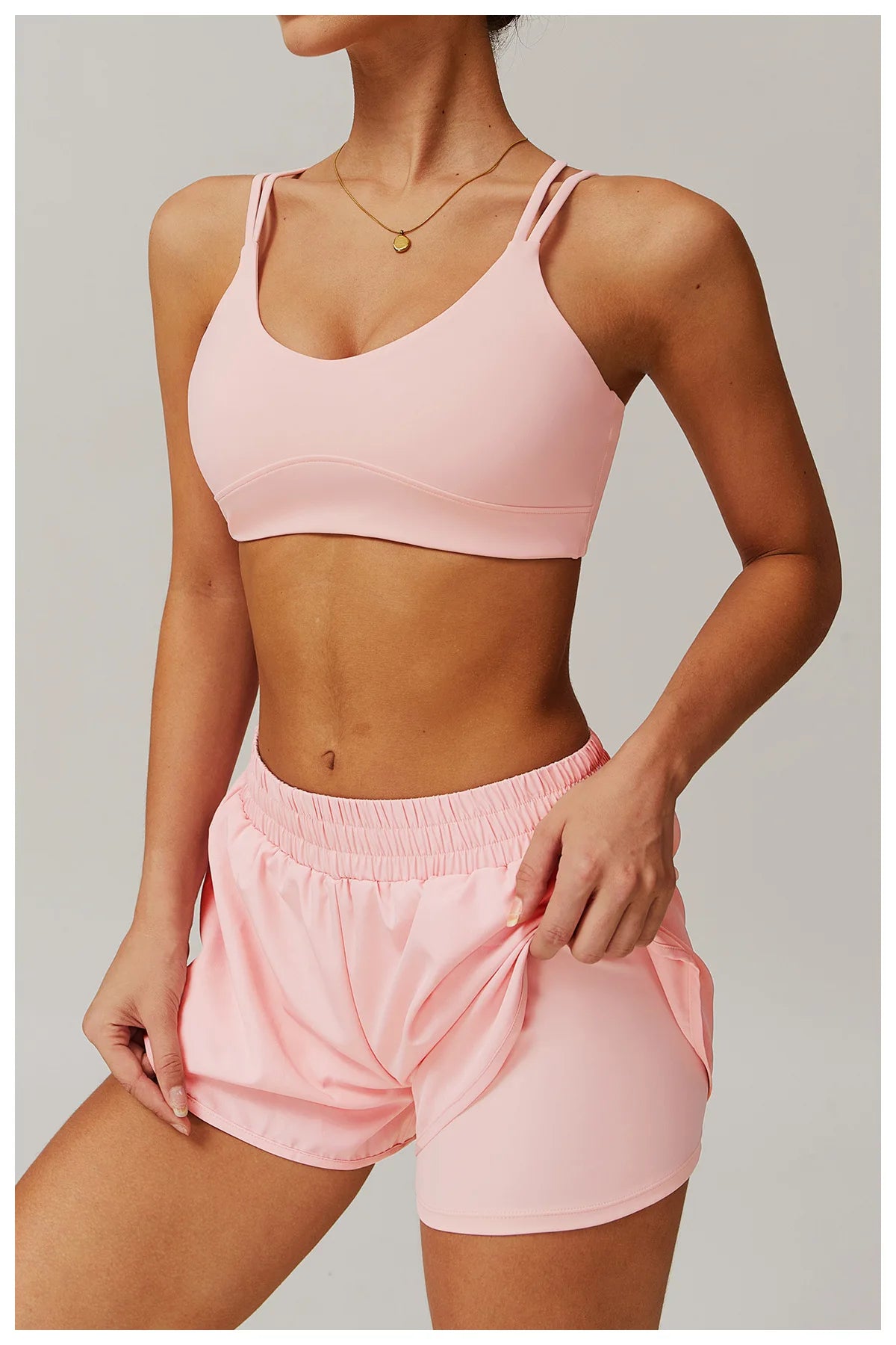 Running Shorts 2024 Summer Women Sports Shorts Lining 2 In 1 Quick-dry Yoga Shorts Breathable Fitness Shorts High Waist Fitness