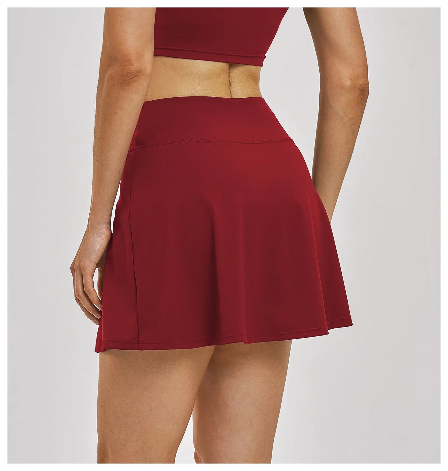 Outdoor Sports Yoga Skirt  Yoga Quick Drying A-line Skirt Women's Badminton Tennis Skirt Summer Cool and Anti Glare Lined Shorts