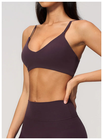 Summer Yoga Bra Women Shockproof Top Breathable Sports Bra Running Push Up Top Female Gym Workout Yoga Underwear Fitness Vest
