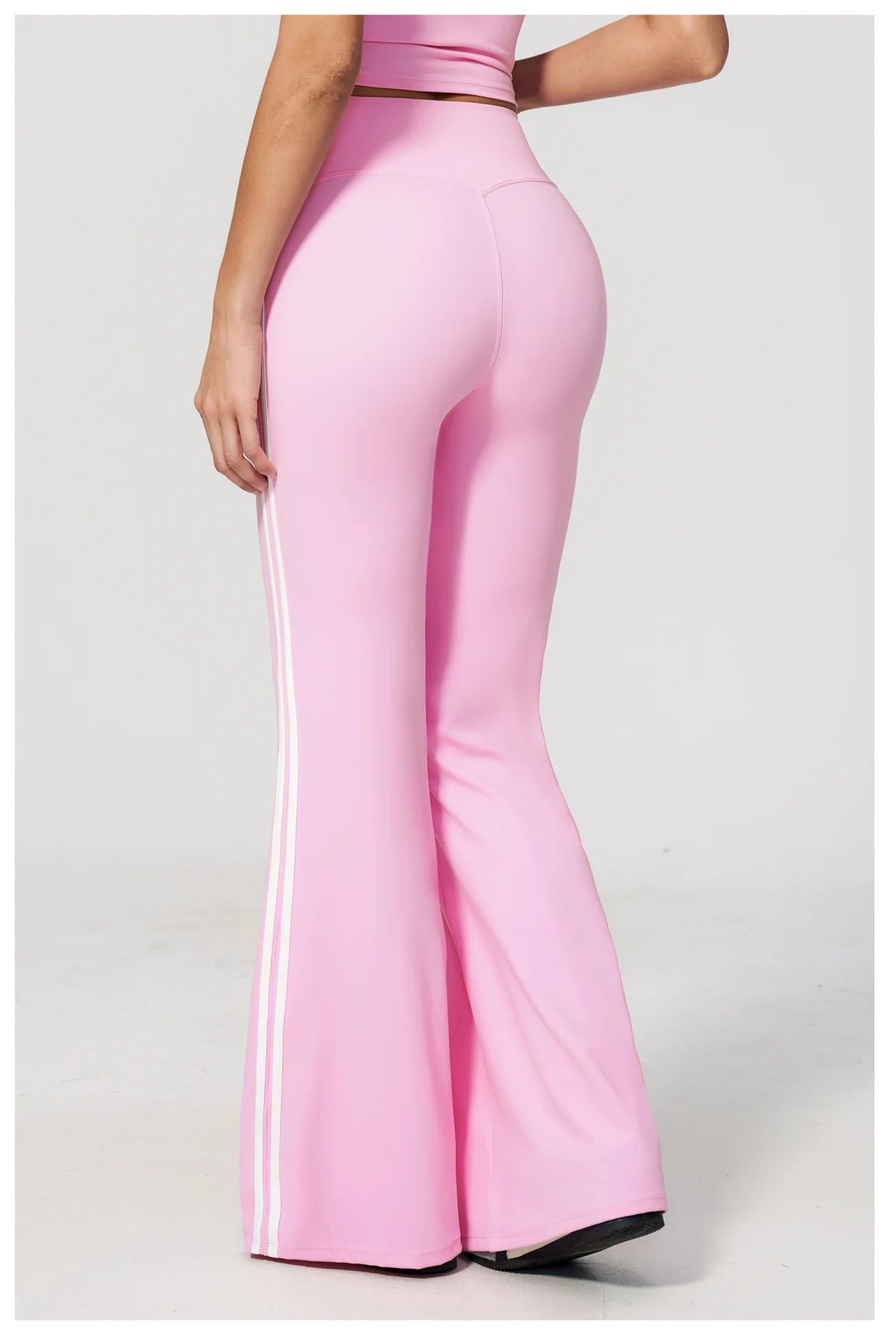 Summer Yoga Pants Women's High Waist Push Up Flared Pants Fitness Wide-Leg Pants Athletic Wear Running Workout Flared Trousers