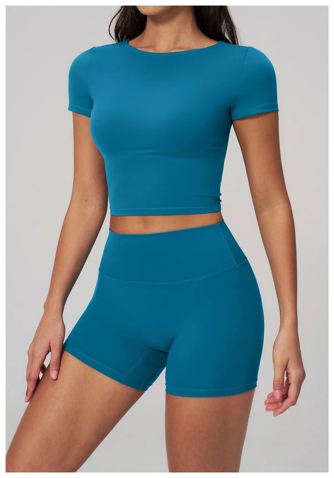 Women Yoga Shirts Fitness T-Shirt Sports Short Sleeve Gym Clothes Female Workout Short Sleeve Sports Shirts Running Active Wear
