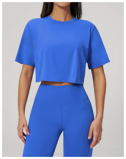Women Yoga Sports T-Shirts Fitness Short Sleeve Sports T-Shirts Ropa Mujer Gym Workout Shirts Running Active Wear Sports Shirts