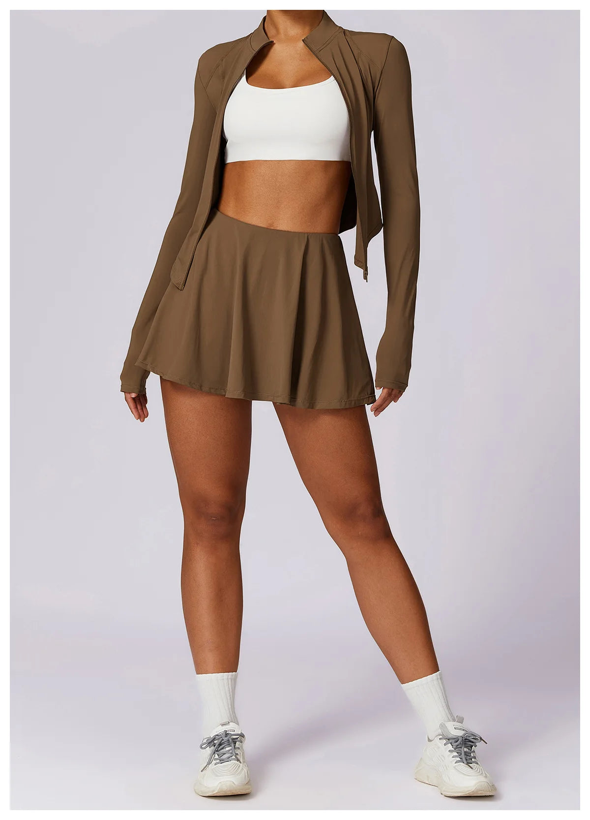 New Gym Yoga High Waist Yoga Skirt Tennis Sports Fitness Push Up Quick Drying Sun Protection Skirt UV Protection