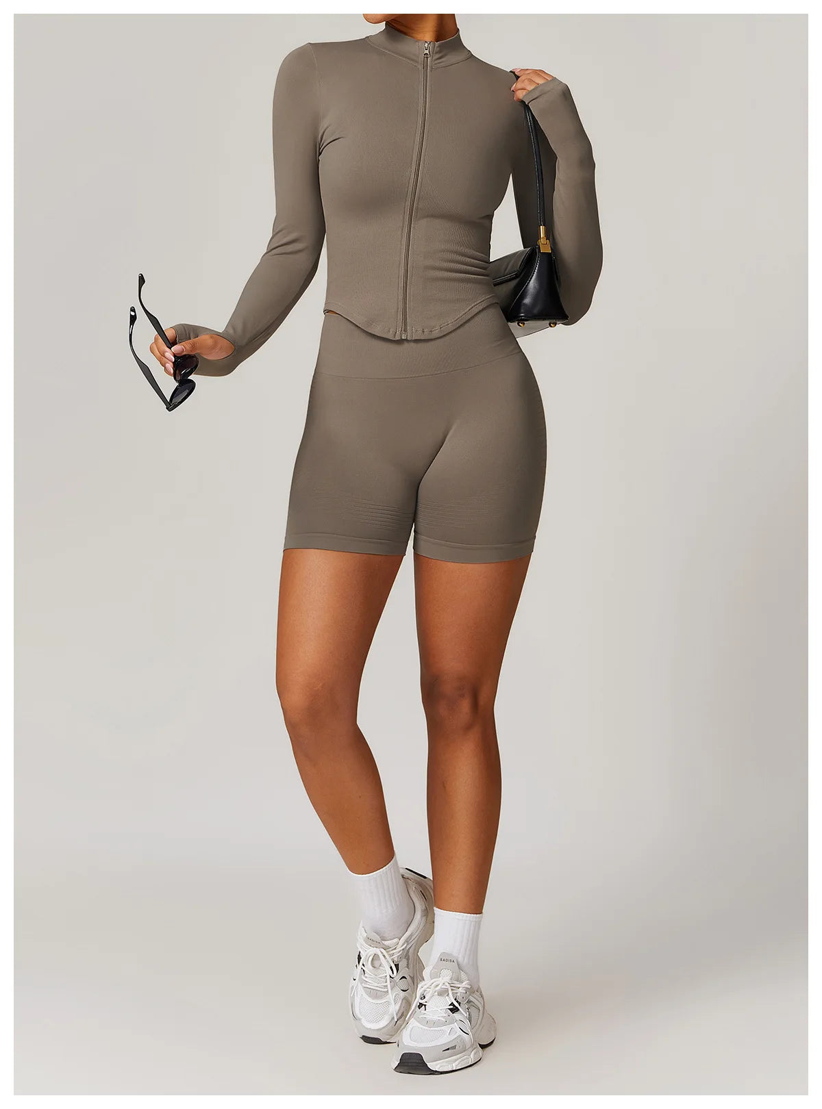 New Zipper Sports Top Women Gym Long Sleeve for Fitness Seamless Coat  Clothing Running Workout Tights Gym Tops Yoga Shirts