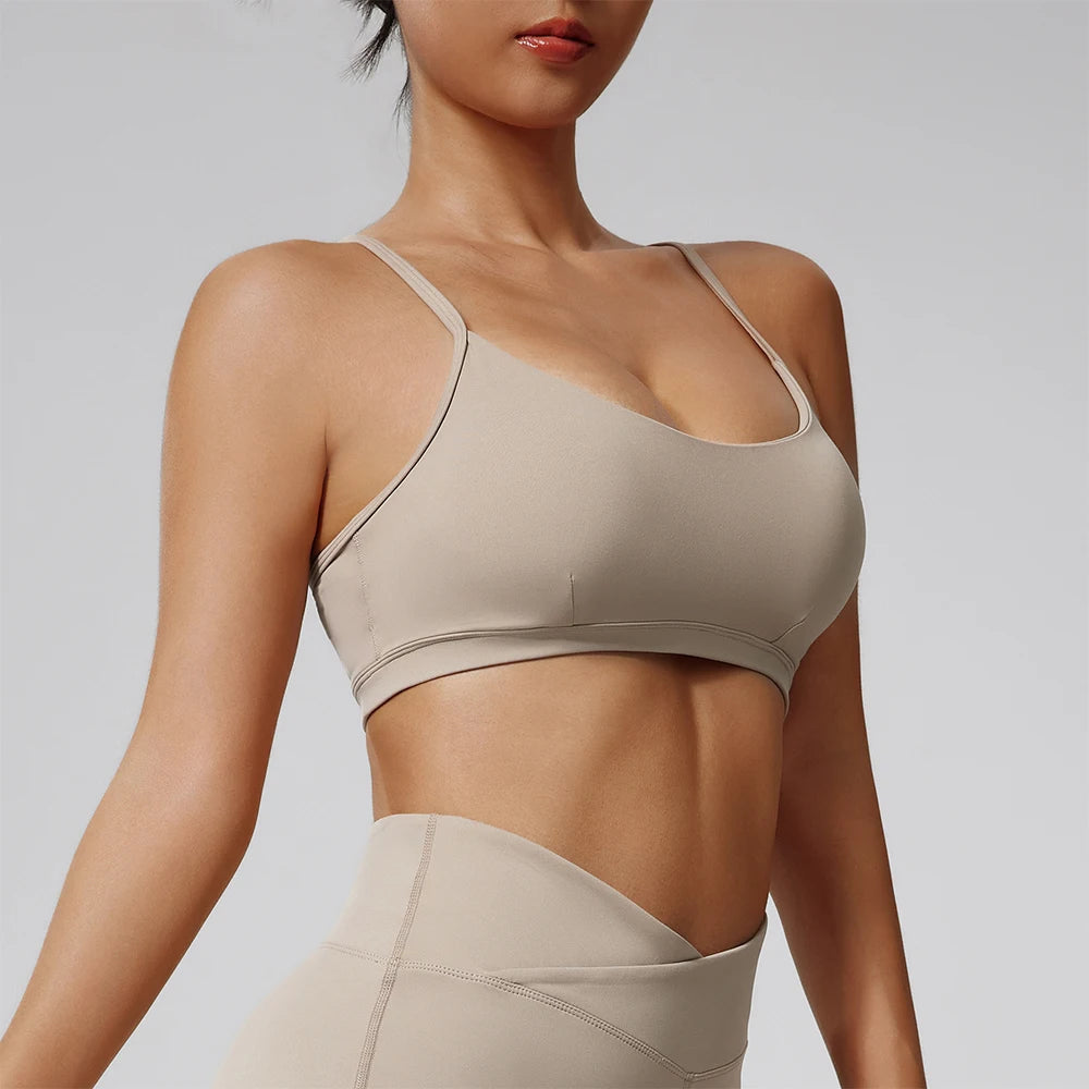 Women's Sports Bra Sexy Beautiful Back Breathable Bra Top Push Up Fitness Bra Yoga Gym Workout Bra Fitness Top Sports