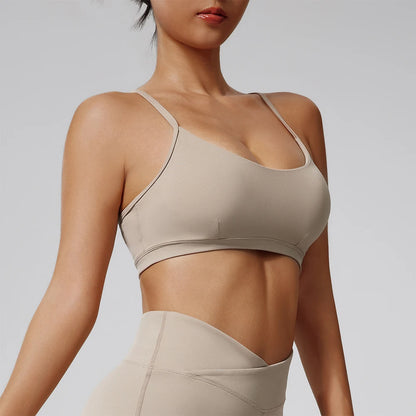 Women's Sports Bra Sexy Beautiful Back Breathable Bra Top Push Up Fitness Bra Yoga Gym Workout Bra Fitness Top Sports