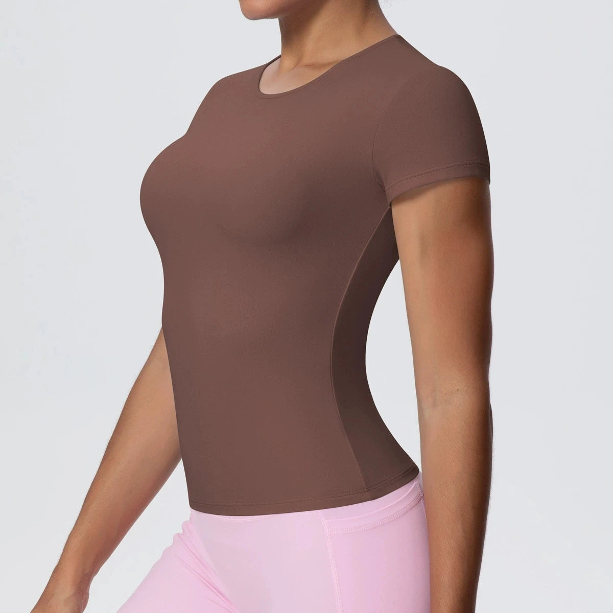 Best Selling New Models Yoga T-Short Sleeve Athletic Yoga Running Sexy Summer Gym Workout Quick Dry Stretchy Tees Tops Baselayer