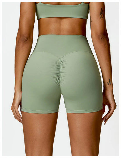 Yoga Shorts Women Scrunch Butt Yoga Pants High Waist Leggings Lift Butt Cycling Shorts Running Push Up Workout Gym Sports Shorts