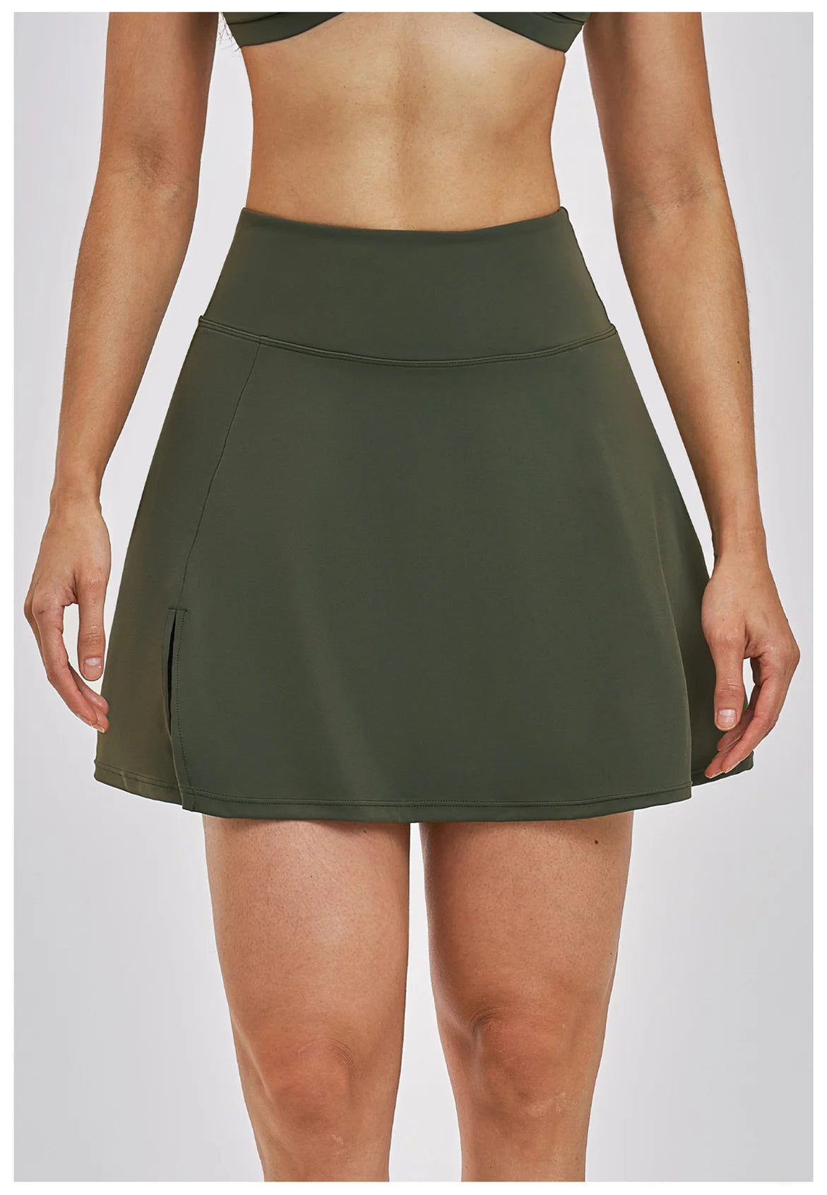 Outdoor Sports Yoga Skirt  Yoga Quick Drying A-line Skirt Women's Badminton Tennis Skirt Summer Cool and Anti Glare Lined Shorts