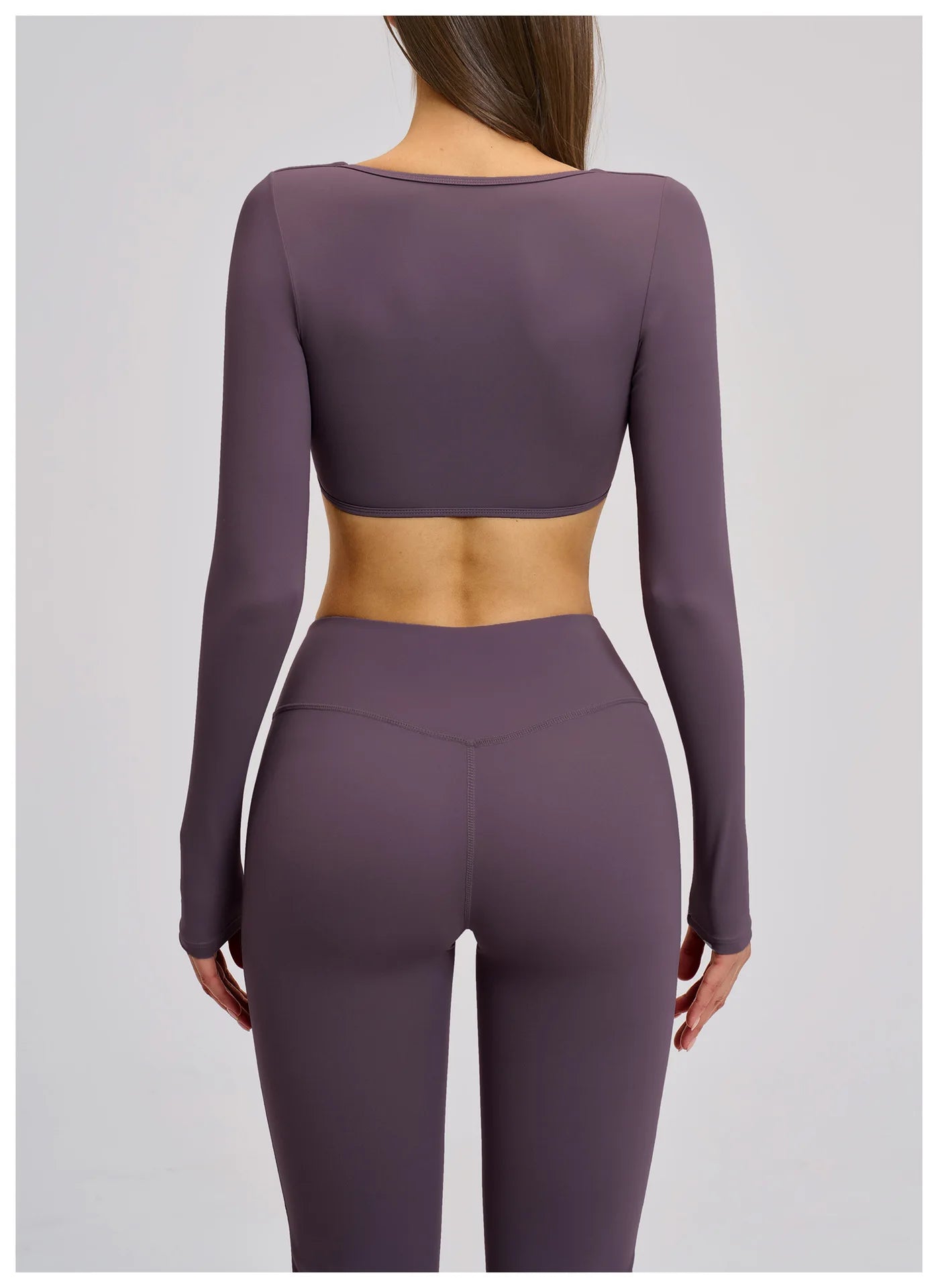 Women's Crop Tops Yoga T-shirts Solid Sports Top Long Sleeve Quick Dry Fitness Gym Sport Wear Running Shirts Sexy Exposed Navel