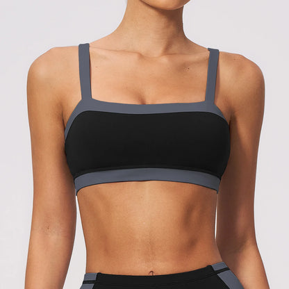 Summer  Yoga Bra Women's Fitness Sport Underwear Breathable Breathable Sports Tops Beauty Back Workout Bra Shockproof  Crop Top