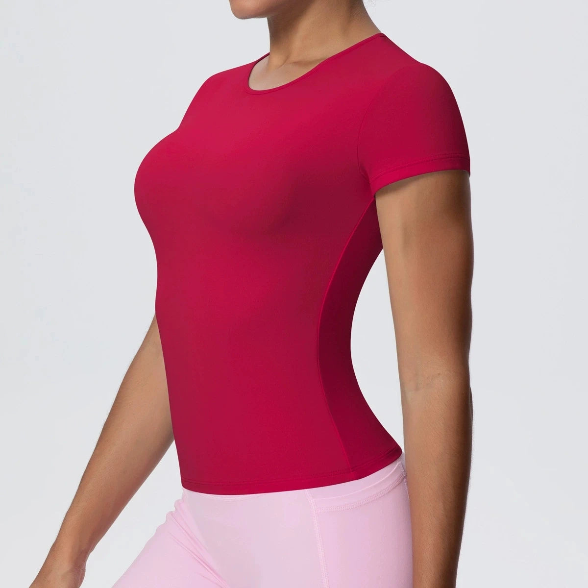 Best Selling New Models Yoga T-Short Sleeve Athletic Yoga Running Sexy Summer Gym Workout Quick Dry Stretchy Tees Tops Baselayer