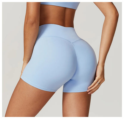 Yoga Shorts Women Fitness Shorts Running Cycling Shorts Quick Drying Sports Leggings High Waist Summer Workout Gym Push-up Short