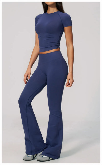 Yoga Shirts Women Seamless Fitness Short Sleeve Top Gym Workout Yoga T-Shirts Quick Dry Breathable Cycling Running Sport Tee Top