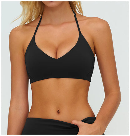 summer Yoga Bra Women's Sports Bra Breathable Vest Shock Proof Top Running Active Sportswear Bra Gym Workout Fitness Push up Top