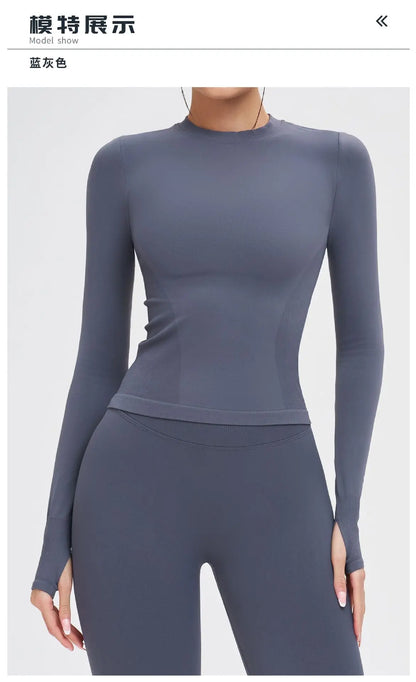 Seamless Women Yoga Top Sport Long Sleeves Breathable Fitness Clothes Short Sleeve Yoga Shirt Gym Top Running Active Wear Sports