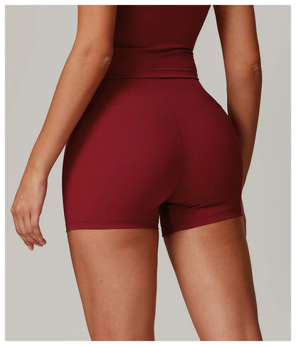 Women High Waist Yoga Shorts Running Cycling Shorts Breathable Fitness Shorts Female Summer Workout Shorts Gym Sports Tights