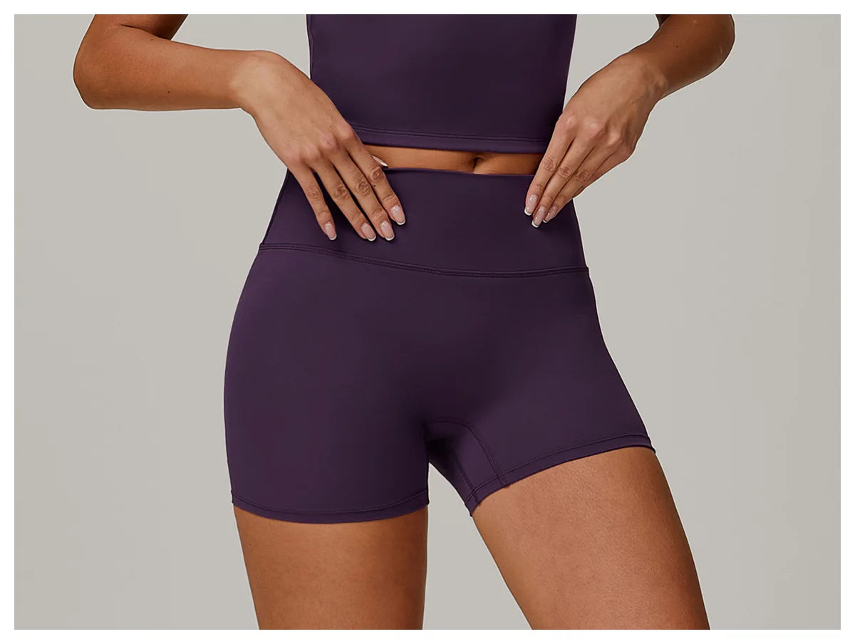 Women High Waist Yoga Shorts Running Cycling Shorts Breathable Fitness Shorts Female Summer Workout Shorts Gym Sports Tights