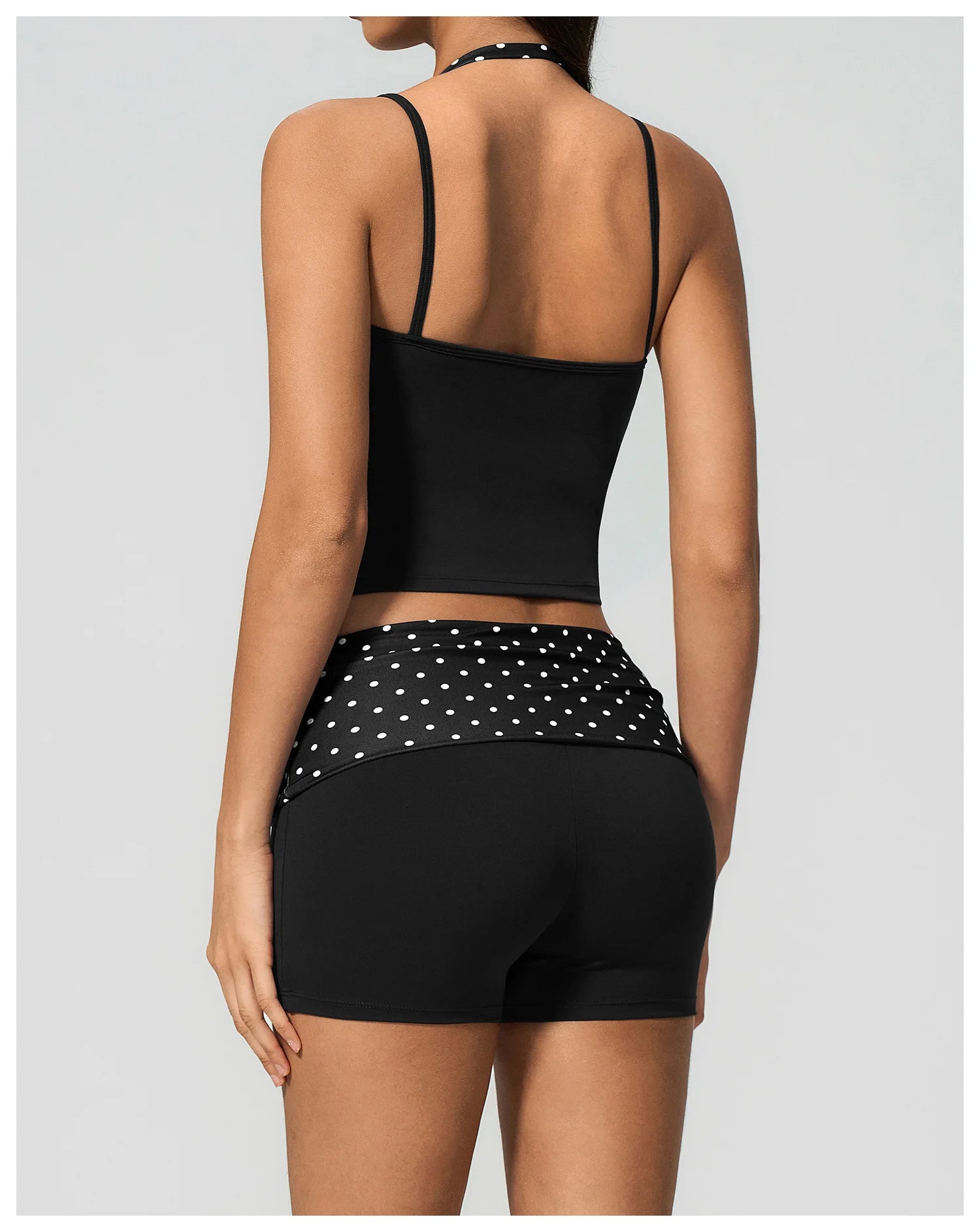 Polka Dot Yoga Tank Top Shockproof Striped Fitness Bra Gym Workout Vest Breathable Sport Top Halter Beautiful Back Sport Vest