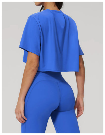 Women Yoga Sports T-Shirts Fitness Short Sleeve Sports T-Shirts Ropa Mujer Gym Workout Shirts Running Active Wear Sports Shirts